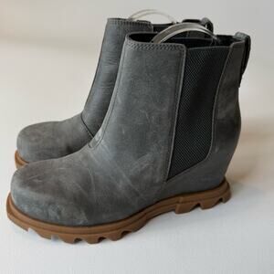 Sorel Gray and Brown Wedge Boots
